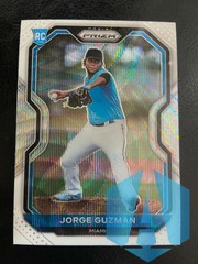 2021 Panini Prizm Jorge Guzman #27 Rookie RC White Wave Miami Marlins
